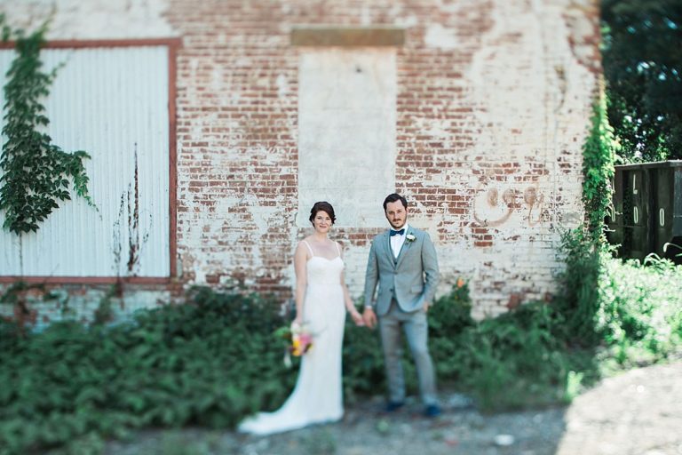 Bride and groom portraits for a summer wedding in Beacon, Hudson Valley, NY by Clean Plate Pictures