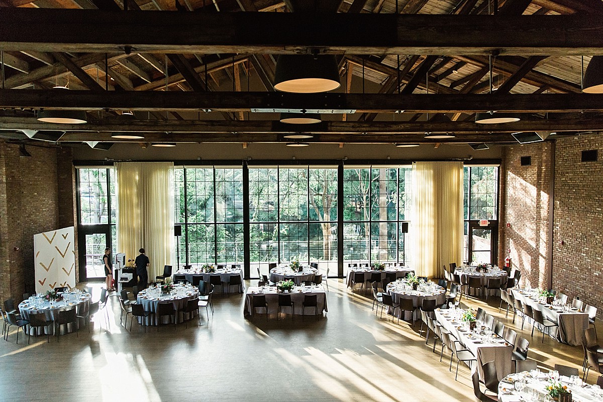 Wedding reception details photos by Clean Plate Pictures at the Roundhouse in Beacon, Hudson Valley, NY.