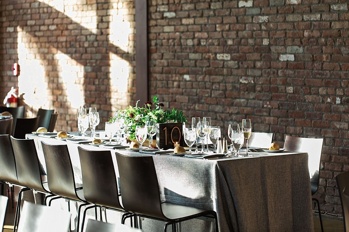 Wedding reception details photos by Clean Plate Pictures at the Roundhouse in Beacon, Hudson Valley, NY.