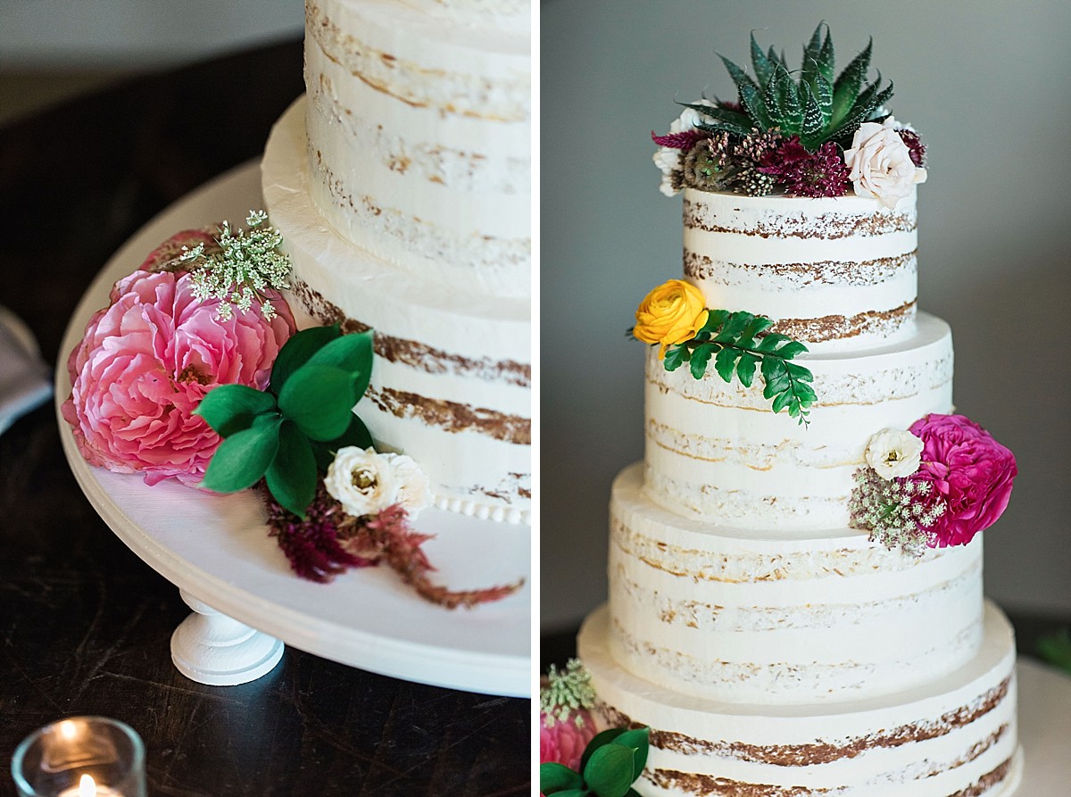 Wedding reception cake details photos by Clean Plate Pictures at the Roundhouse in Beacon, Hudson Valley, NY.