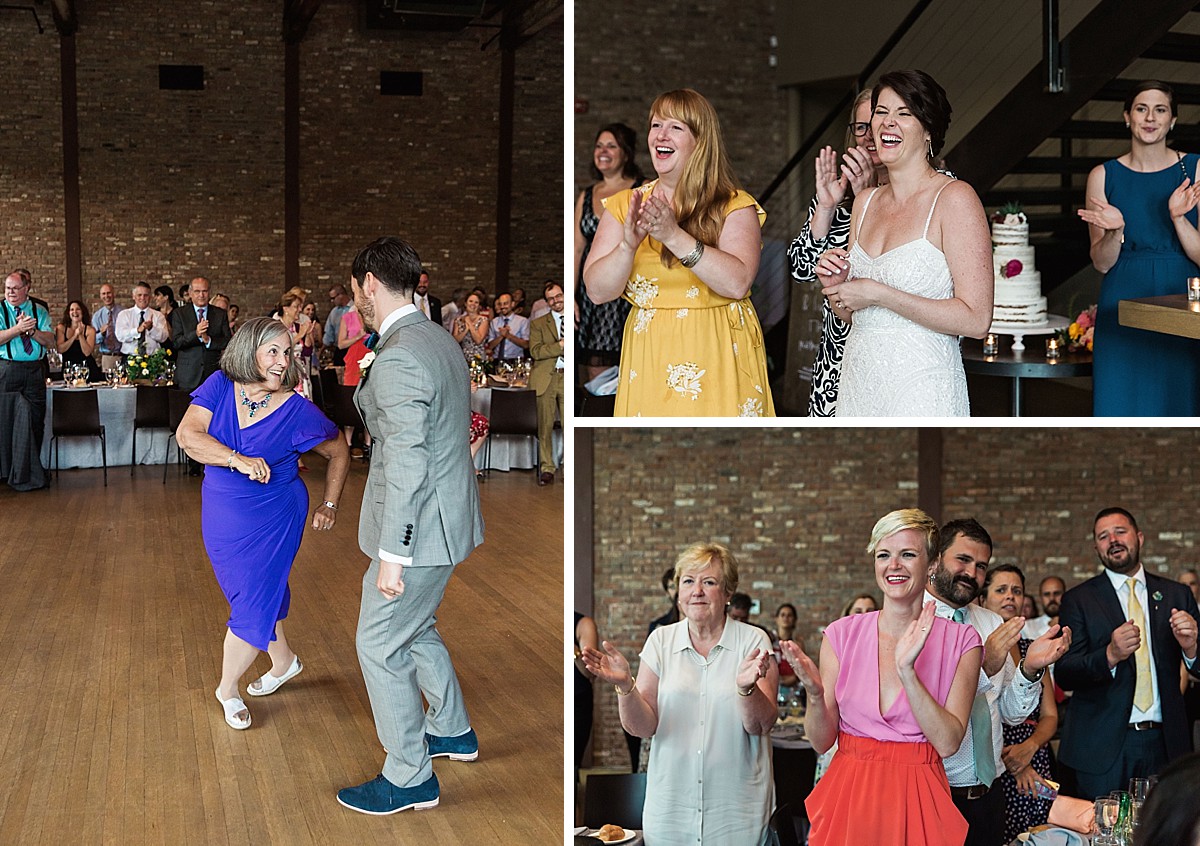 Photojournalistic romantic wedding reception photography at the Roundhouse, Beacon, NY by Clean Plate Pictures, Hudson Valley wedding photographer