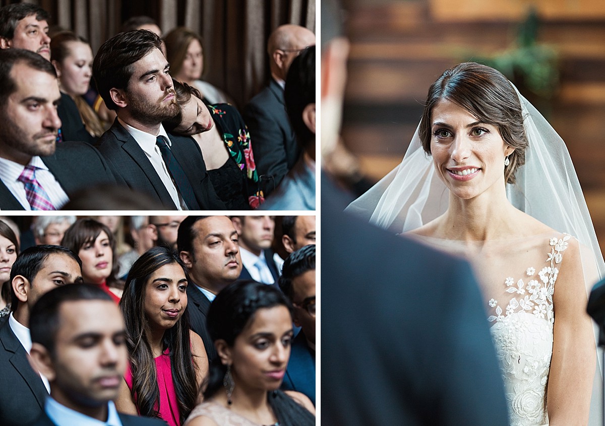 Authentic, candid ceremony photography at the Brooklyn Winery in Williamsburg, by Clean Plate Pictures, Brooklyn wedding photographer.