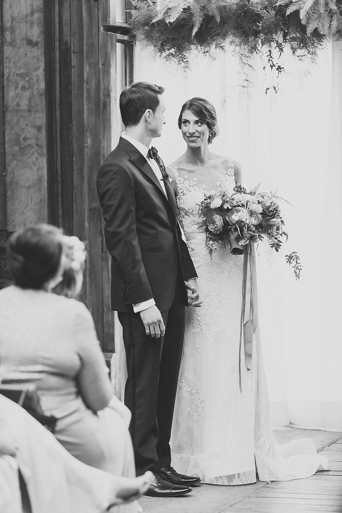 Authentic, candid ceremony photography at the Brooklyn Winery in Williamsburg, by Clean Plate Pictures, Brooklyn wedding photographer.