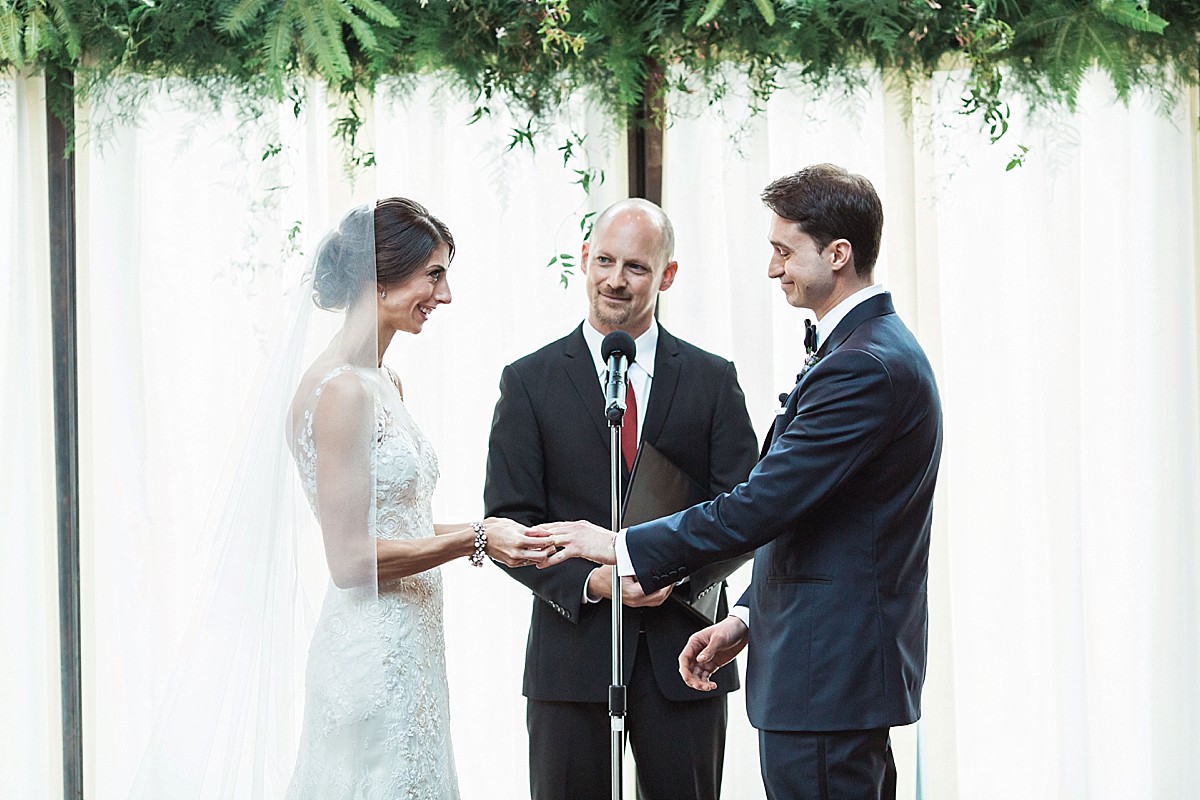 Authentic, candid ceremony photography at the Brooklyn Winery in Williamsburg, by Clean Plate Pictures, Brooklyn wedding photographer.