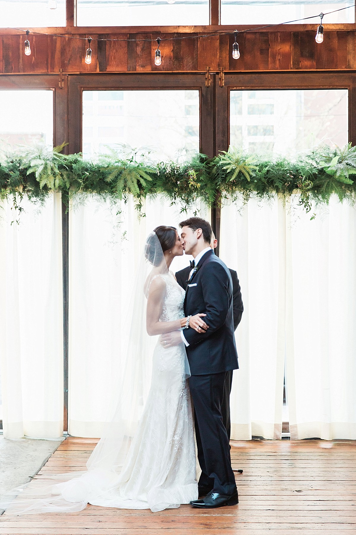 Authentic, candid ceremony photography at the Brooklyn Winery in Williamsburg, by Clean Plate Pictures, Brooklyn wedding photographer.