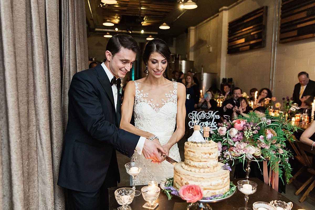 Cake Cutting photos at the Brooklyn Winery in Williamsburg, NY by Clean Plate Pictures, Brooklyn Winery Wedding Photographer